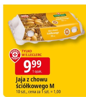 Jaja z chowu ściółkowego M promocja w Leclerc