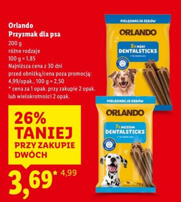 Przysmak dla psa różne rodzaje promocja w Lidl