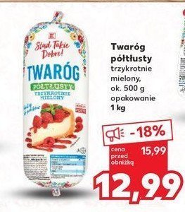 Twaróg półtłusty trzykrotnie mielony K-classic stąd takie dobre! promocja