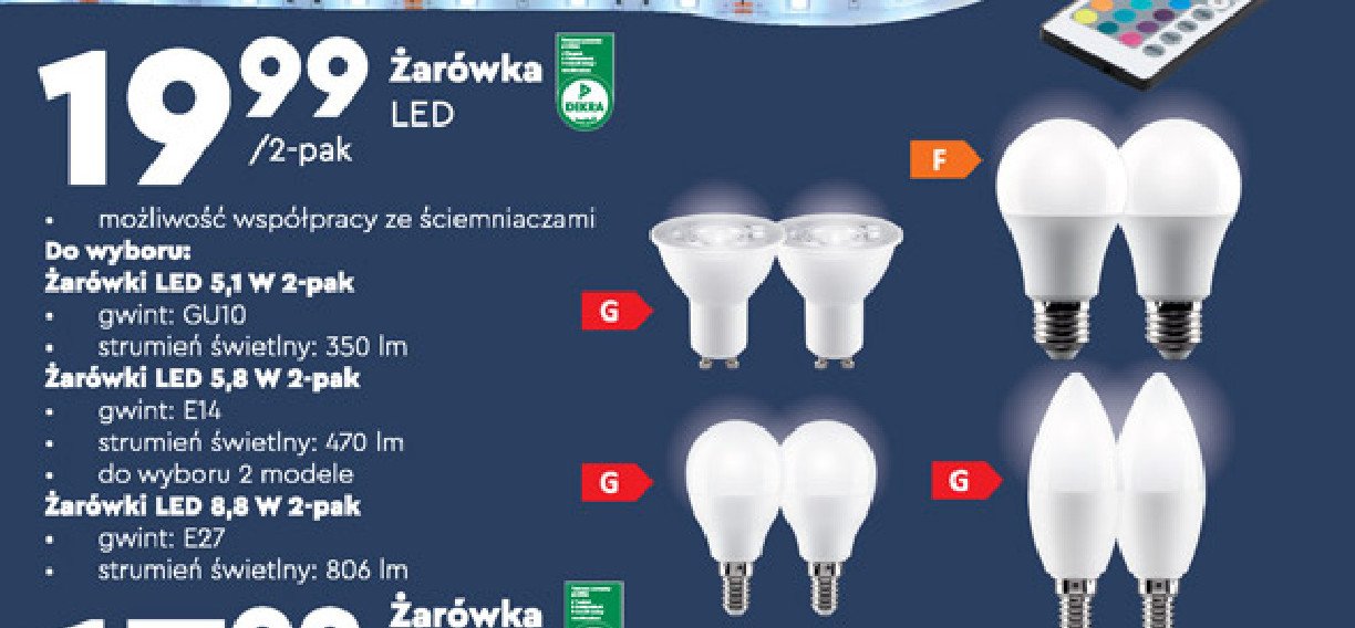 Żarówka led 5.1w gu10 Lethe promocja w POLOmarket