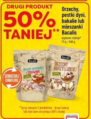Orzechy, pestki dyni, bakalie lub mieszanki Bacalis promocja w POLOmarket