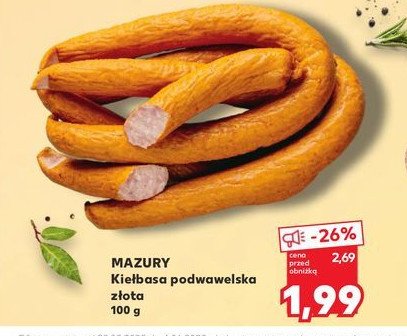 Kiełbasa podwawelska złota Mazury ełk promocja w Kaufland