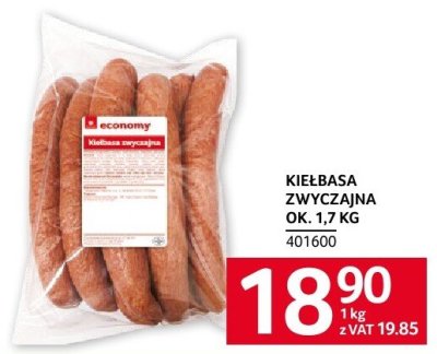 Kiełbasa zwyczajna ok. 1,7 kg economy promocja w Selgros
