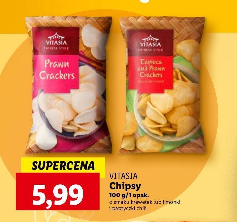 Chipsy krewetkowe Vitasia china promocja