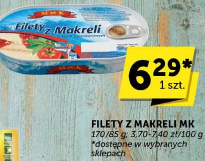 Filety z makreli MK w sosie pomidorowym promocja w Groszek