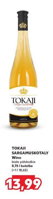 Wino TOKAJICUM SARGAMUSKOTALY promocja w Kaufland