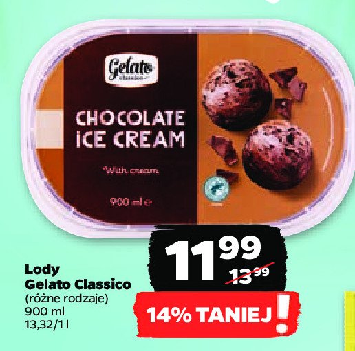 Lody chocolate & cocoa Gelato classico promocja