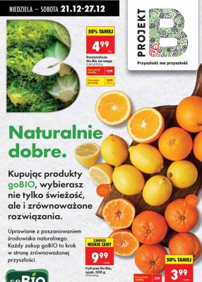 Pomarańcze Go Bio na wagę promocja w Biedronka
