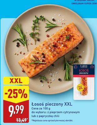 Łosoś pieczony XXL z papryczką chili promocja w Aldi
