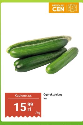 Ogórek zielony luz promocja w Dino