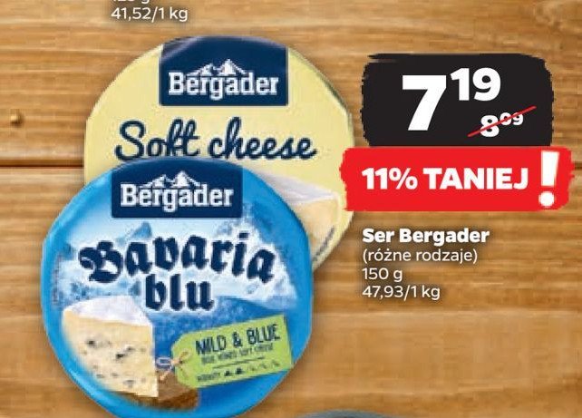Ser mild & creamy Bergader soft cheese promocja w Netto