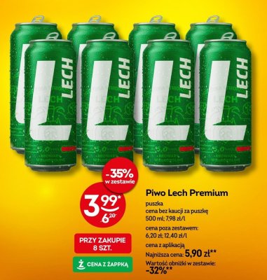 Piwo Lech Premium puszka promocja w Żabka