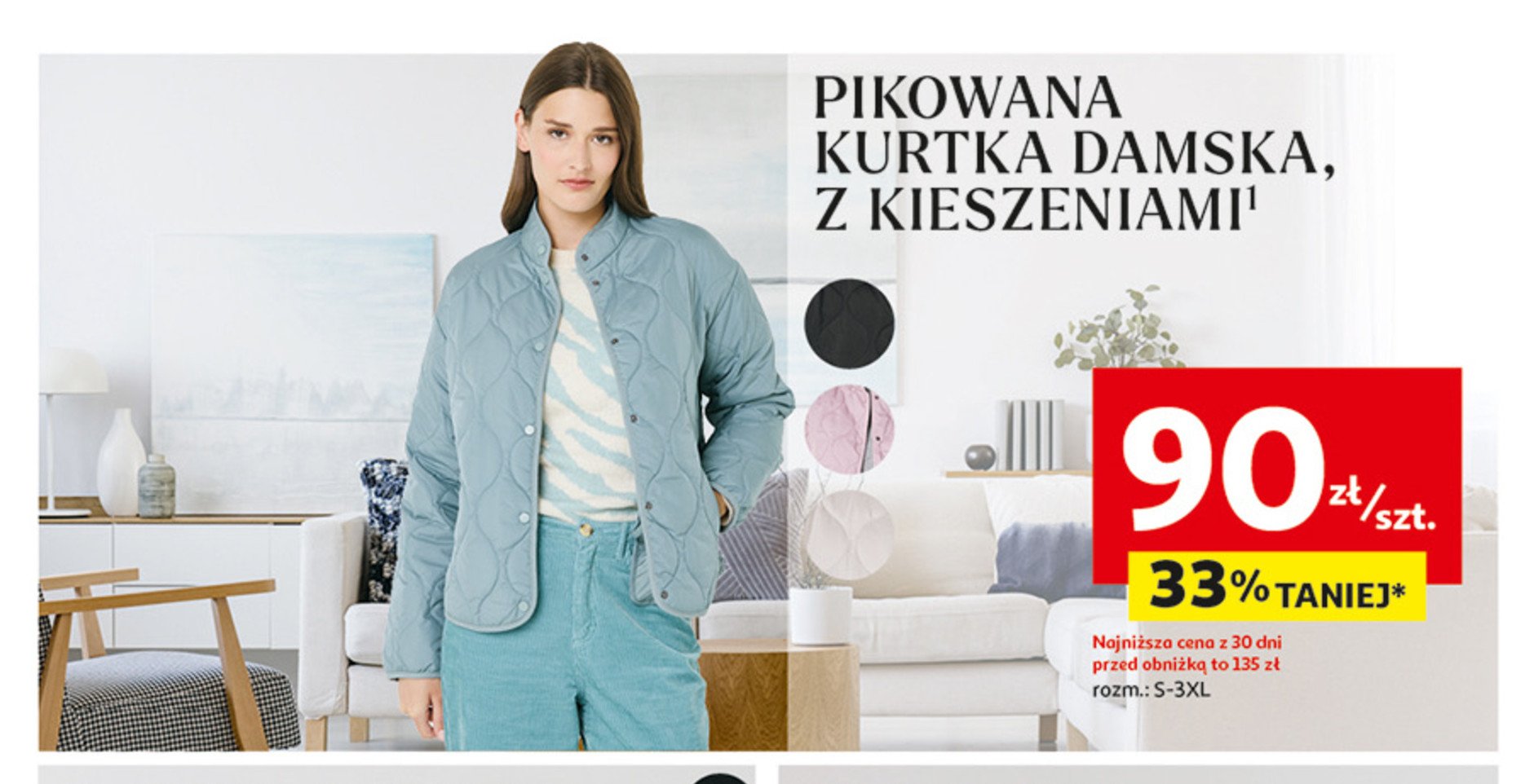 Kurtka damska pikowana s-3xl promocja