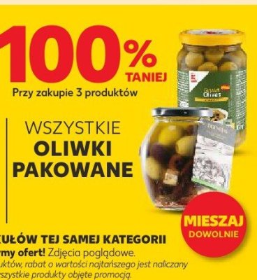 Wszystkie oliwki pakowane trzeci -100% taniej promocja w Kaufland