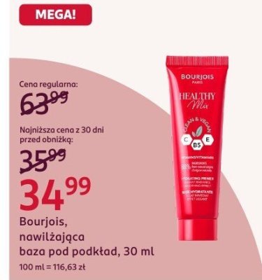 Baza pod podkład Bourjois, nawilżająca promocja w Rossmann