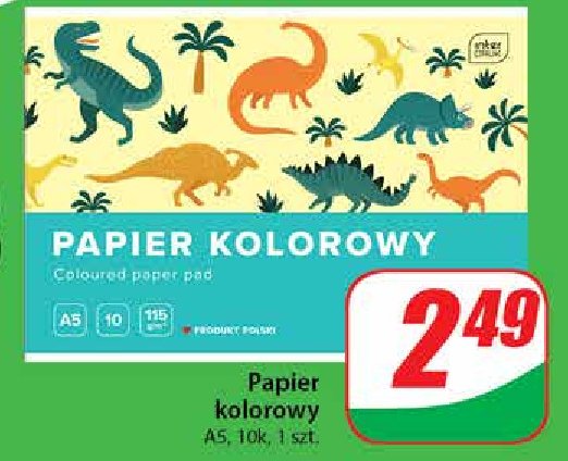 Papier kolorowy a5 10 kartek Interdruk promocja