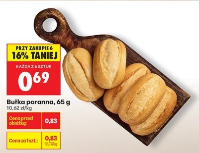 Bułka poranna promocja w Biedronka