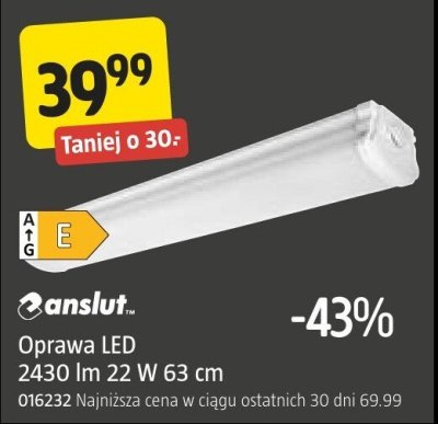 Oprawa LED Anslut 2430 lm 22 W 63 cm promocja w Jula