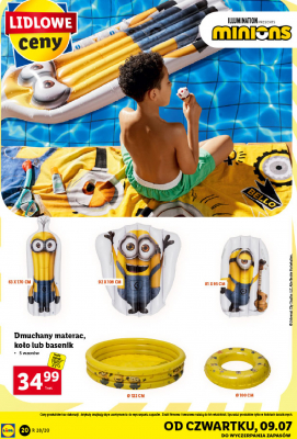 Materac dmuchany minionki 92 x 109 cm promocja