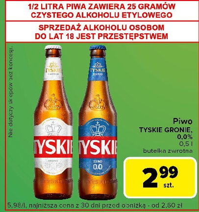 Piwo Tyskie Gronie promocja w Globi