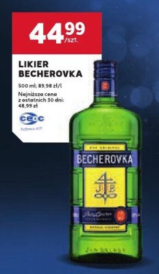 Likier Becherovka promocja w Stokrotka