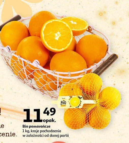 Pomarańcze bio promocja w Auchan