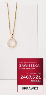 Zawieszka złoto, brylanty B0695-107 promocja w Briju