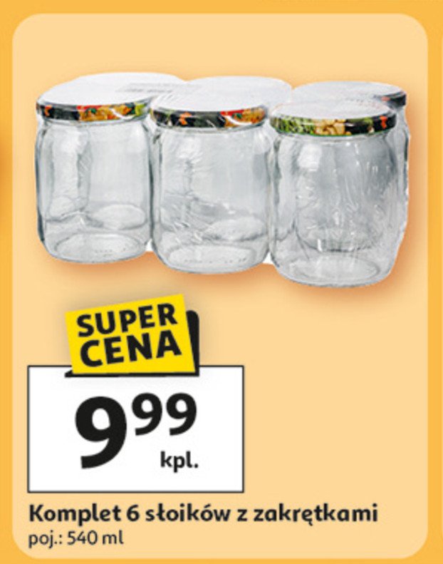Komplet słoików z zakrętkami 540 ml promocja w Auchan