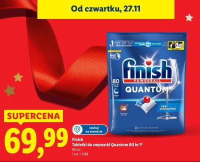 Tabletki do zmywarki Finish Quantum All in 1 promocja w Lidl