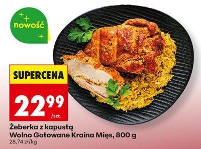 Żeberka z kapustą Wolno Gotowane Kraina Mięs, 800 g promocja w Biedronka