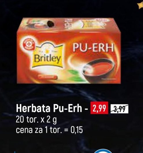 Herbata pu-erh Wiodąca marka britley promocja