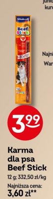 Karma dla psa Beef Stick 12 g; 332,50 zł/kg promocja w Żabka