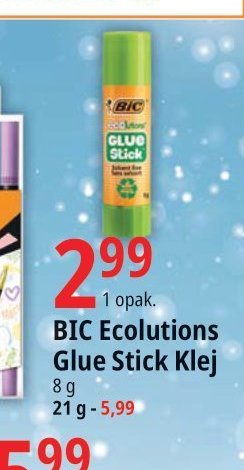 Klej w sztyfcie coloured Bic glue stick promocja