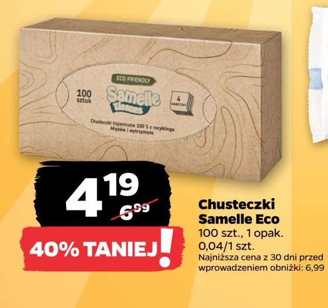 Chusteczki kosmetyczne Samelle promocja