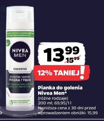 Pianka do golenia Nivea Men promocja w Netto
