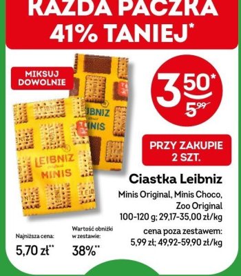 Ciastka Leibniz Minis Original, Minis Choco, Zoo Original promocja w Żabka