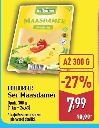 Ser maasdamer w plastrach Hofburger promocja