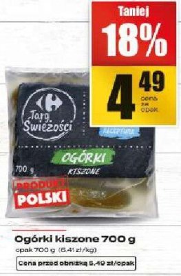 Ogórki kiszone 700 g promocja w Supeco