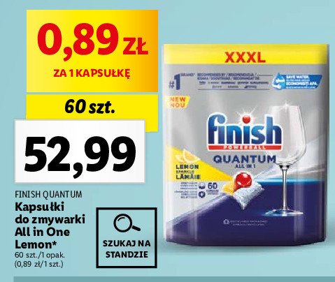 Tabletki do zmywarek lemon Finish quantum promocja