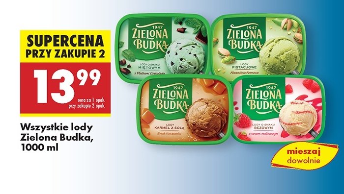Lody karmel z solą Zielona budka promocja w Biedronka