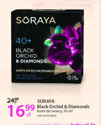 Krem ujędrniajacy aktywator gęstości skóry na dzień i na noc 40+ Soraya black orchid & diamonds promocja