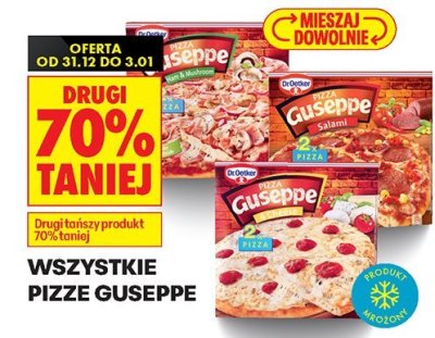 Wszystkie pizze Guseppe DRUGA -70% promocja w Biedronka