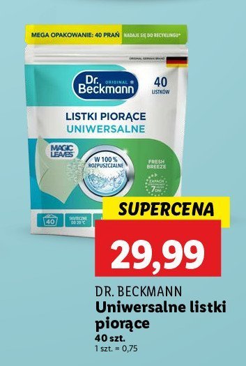 Listki piorące uniwersalne fresh breeze Dr. beckmann promocja