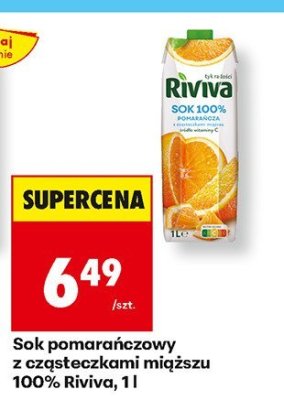 Sok pomarańczowy z cząsteczkami miąższu 100%  promocja w Biedronka