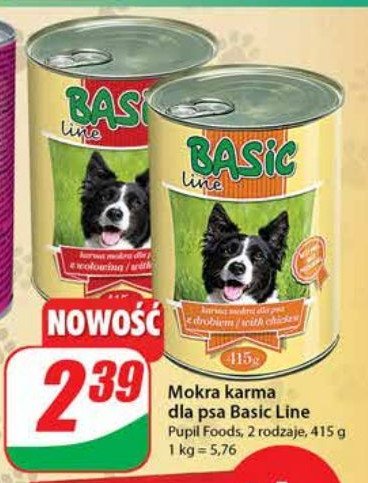 Karma dla psa z wołowina Basic line promocja