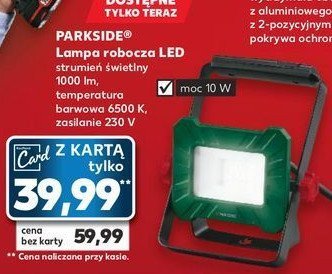 Lampa robocza led 10 w Parkside promocja