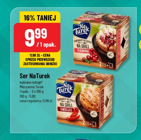Camembert na grill + sos barbeque Turek naturek Turek 123 promocja w POLOmarket