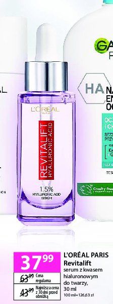 Serum przeciwzmarszczkowe L'oreal revitalift filler [kwas hialuronowy] promocja