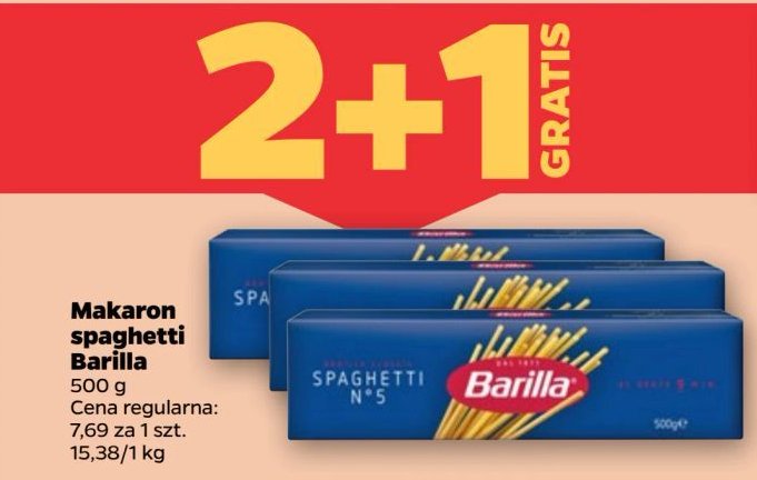 Makaron spaghetti no 5 Barilla promocja w Netto