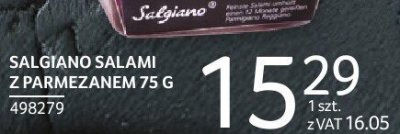 Salgiano salami z parmezanem 75 g promocja w Selgros